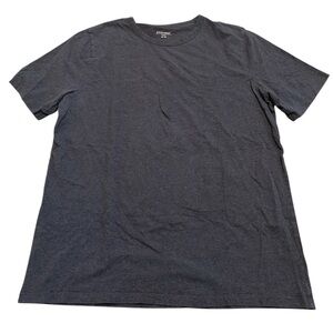 💜 Rough Dress Gray Cotton-Blend Stretch Crewneck T-Shirt Men's Size M